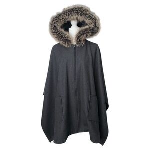 Moda International Victoria's Secret Wool Blend Hooded Cape / Poncho